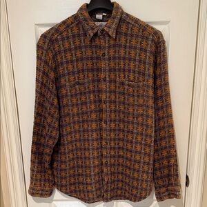 The Territory Ahead Multicolor Textured Button Up Collared Shirt